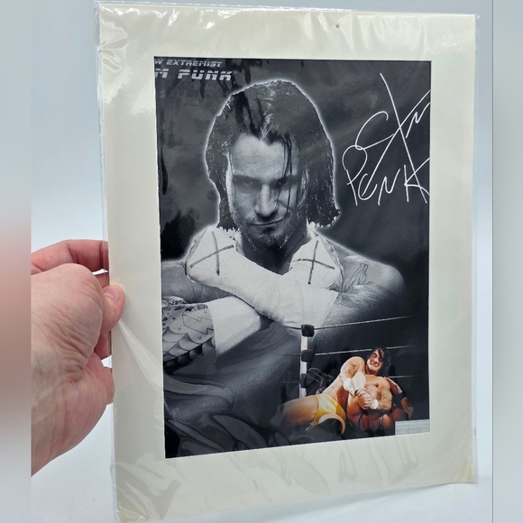 2006 WWE CM Punk Photofile Promo Print RARE - Picture 2 of 6